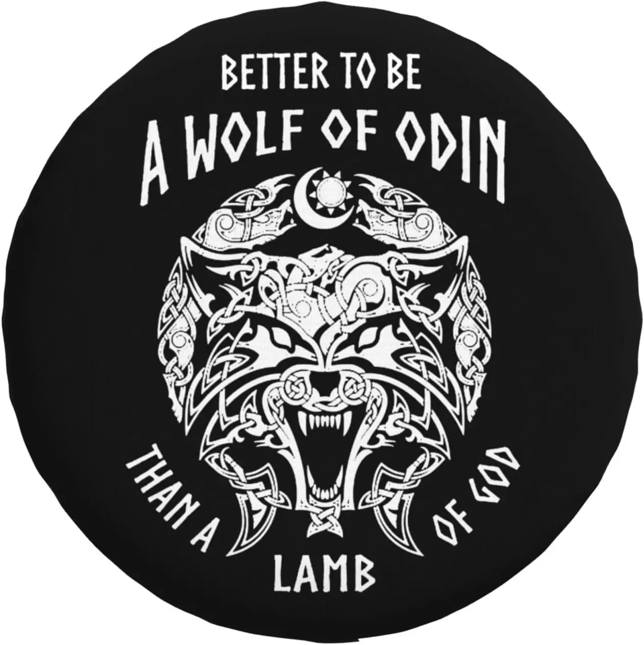 

Обложка для запасных шин Odin Викинг норвежский Wolf, непродуваемая и непромокаемая Защитная крышка для колес, грузовиков, внедорожников и других транспортных средств