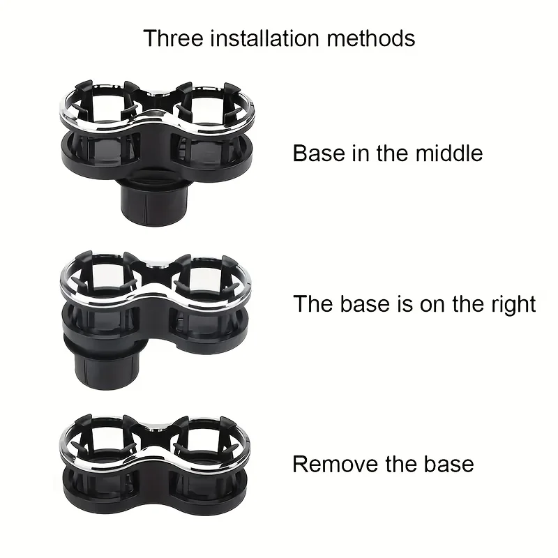 Car Double Cup Holder Adjustable Base Beverage Holder Elastic Non-Slip Cup MultiFunction Storage Bracket Accessories
