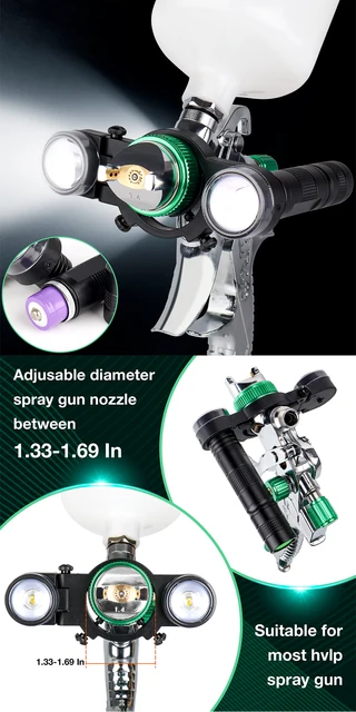 Spray Paint Gun Light Universal Paint Gun Light With Warm/White