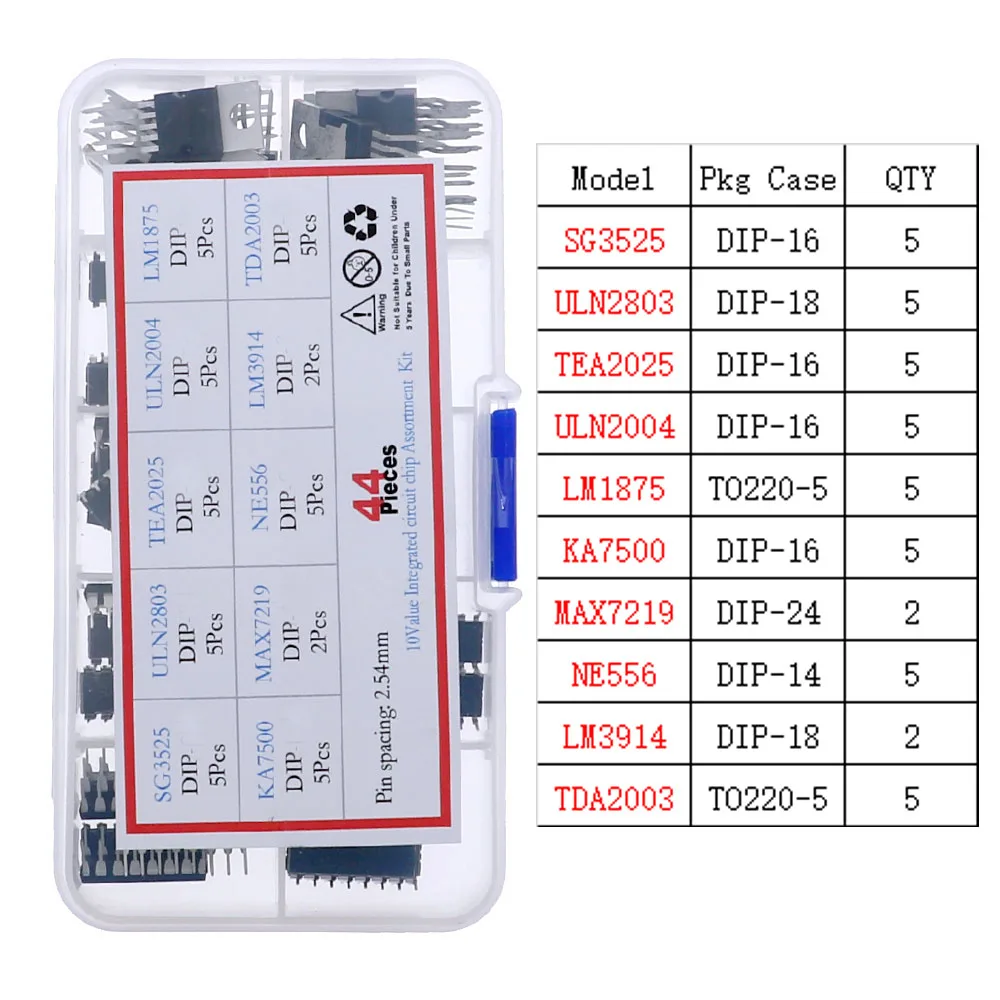 DIP SMD IC 집적 회로 칩 분류 키트 상자 IC 소켓 세트 일반 CMOS 논리 IC 시리즈