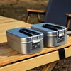 New Metal Lunch Box Aluminum Lunchbox Container Portable Outdoor Cooking Utensils Anti-Scald Camping Gear For Hiking Picnic 1