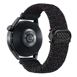 Braided Nylon Loop Strap - 20mm/22mm - 20mm Watch Strap (Black Unity)