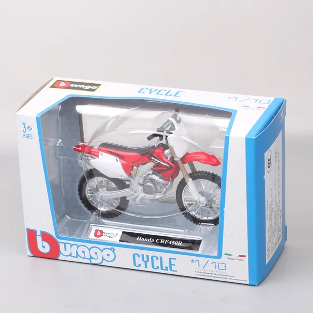 Miniatura Honda CRF 450R Bburago 1:18 - Miniaturas de Motos - Deyr  Miniaturas