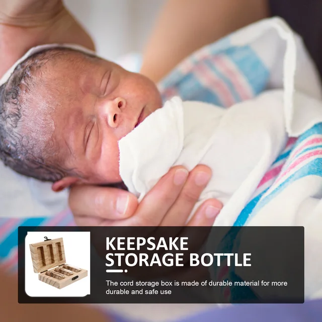 Lanugo Köldökzsinór Megőrzése Baby Etető Palack Tartósító Doboz Tej Emléktárgy Tároló Fa Dobozok Imádnivaló - Image 4