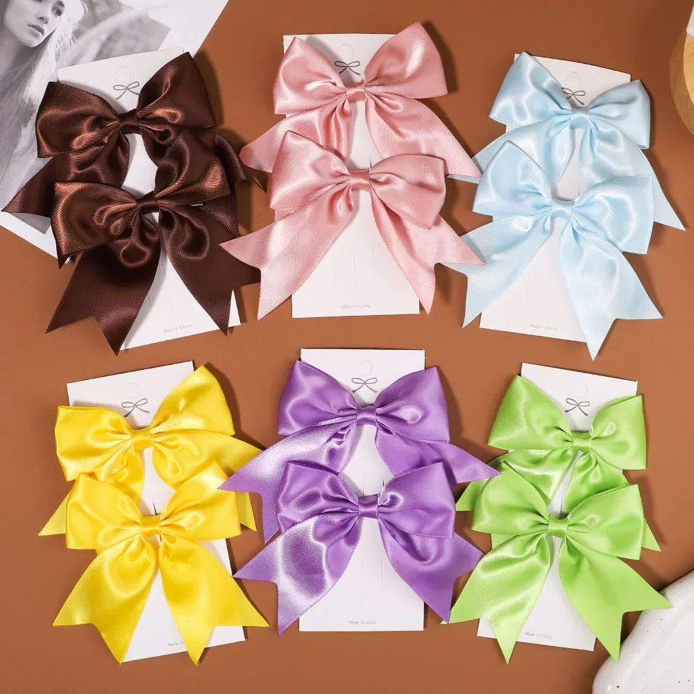 Hair Clips 2/3Pcs Baby Cheer Bows for Girls 4.5Inch