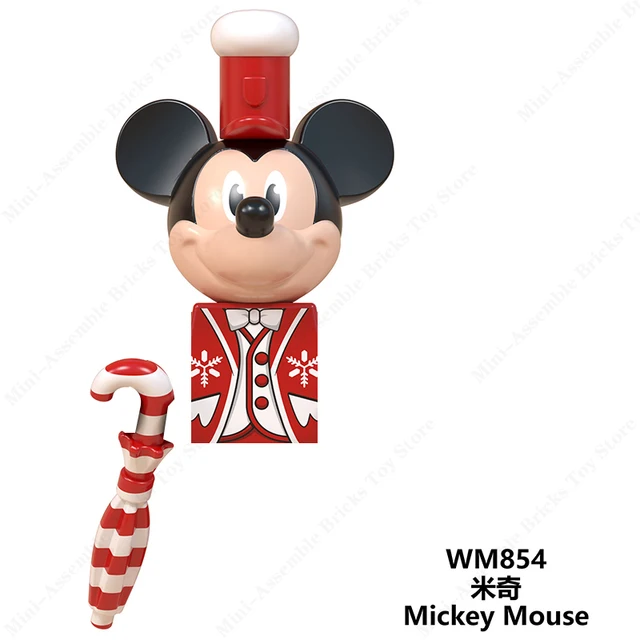 Disney Mini Action Toys Figures Building Blocks Cartoon Toy Story Mickey Mouse Winnie The Pooh Frozen Stitch Donald Duck Bricks 854