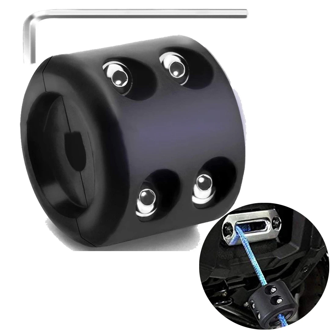 ATV UTV Winch Cable Hook Stopper Rubber Winch Mount Stop Rope Line Cable Saver Winches