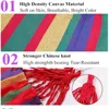 Double Hammock 2 Person Canvas Cotton Hammock with Tree Straps for Patio Garden Backyard Outdoor and Indoor (Red, Blue) 3