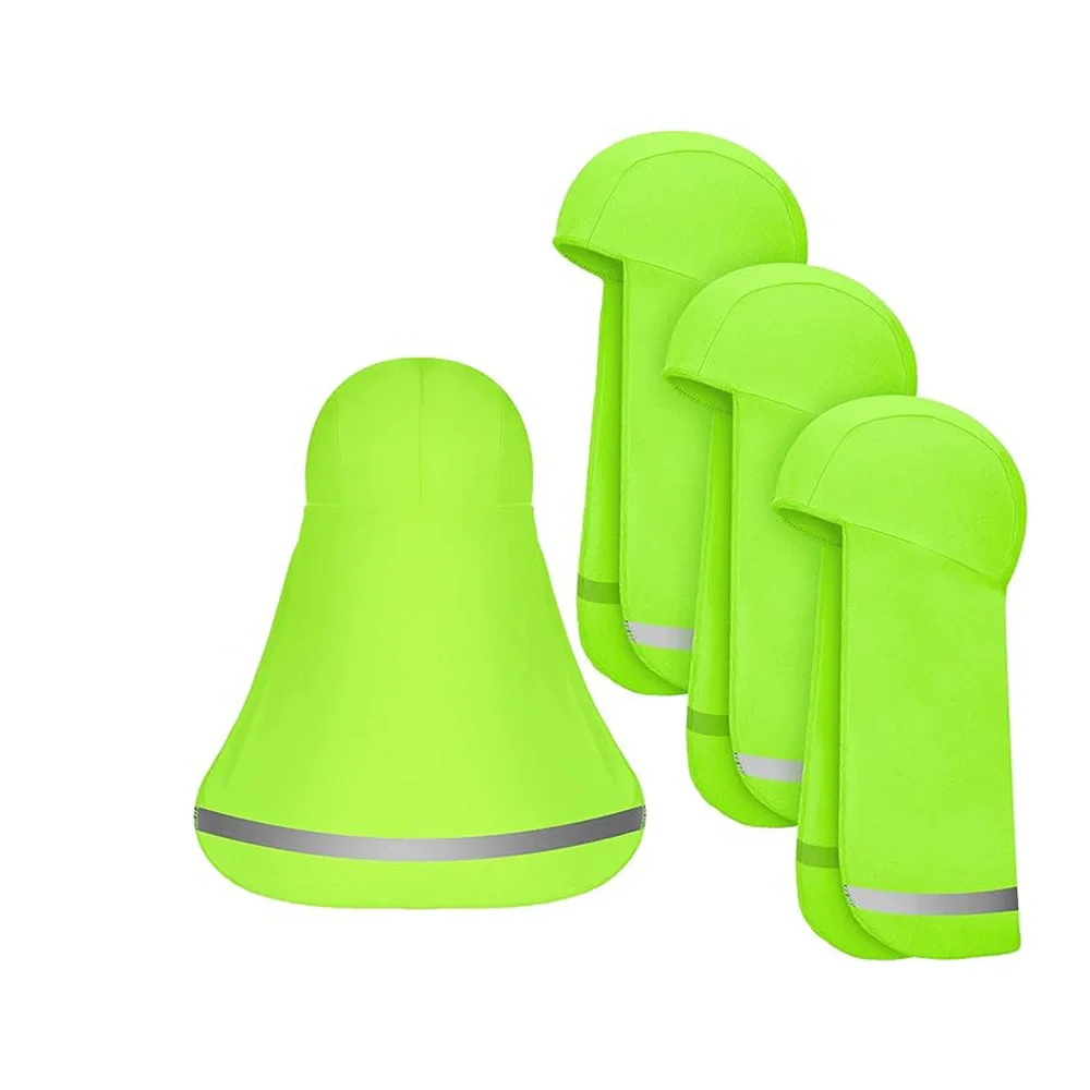 Men Fluorescent Cooling Caps Uv Protection Neck Protector Reflective Strip Elastic Long Tail Cycling Fishing Sun Hats