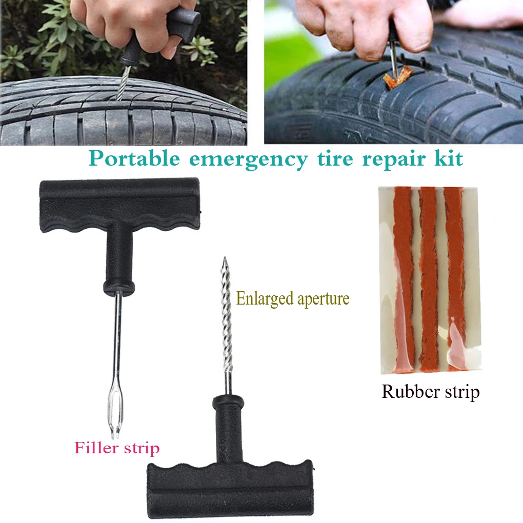 3PCSSetPortableTubelessTireRepairToolsKitCarMotorbikeTyre