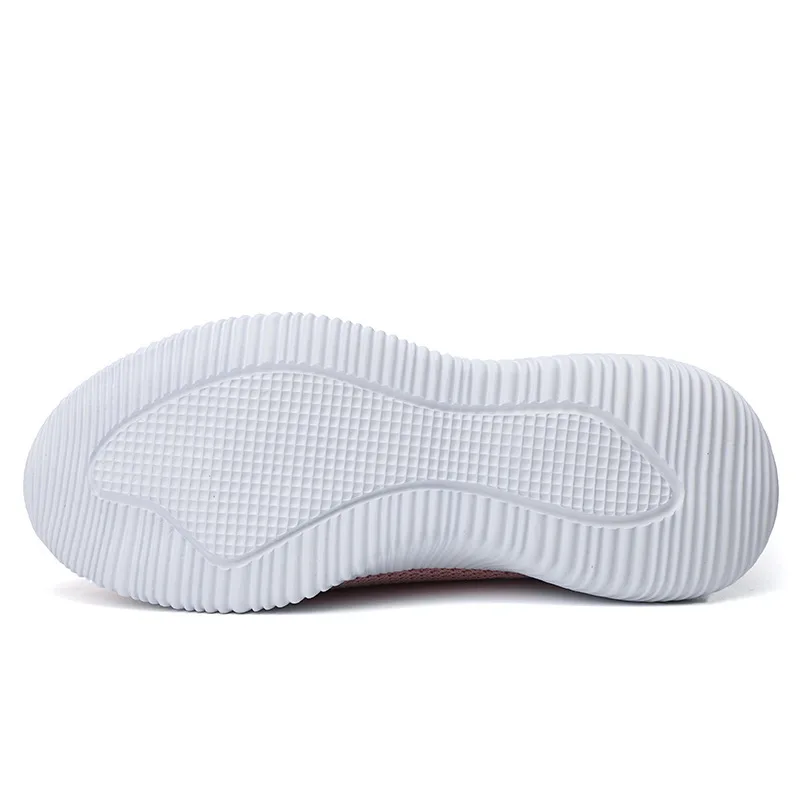 YeddaMavis Pink Women Vulcanized Shoes High Quality Women Sneakers Slip On Shoes Women Loafers Walking Flats Shoes Size 35- 43