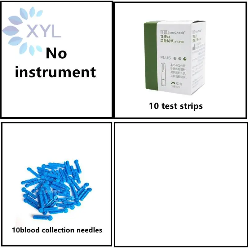 Bene Chek Uric Acid Test Anaemia Monitor With 10/25 Tablets Test Strips uric acid test strips
