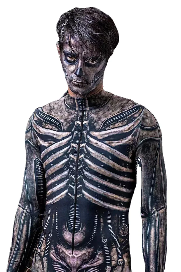 Morph Tuta Scheletro Donna - Costume Halloween Vestito Scheletro per Donna, Abito per Feste, Compleanni e Party, L