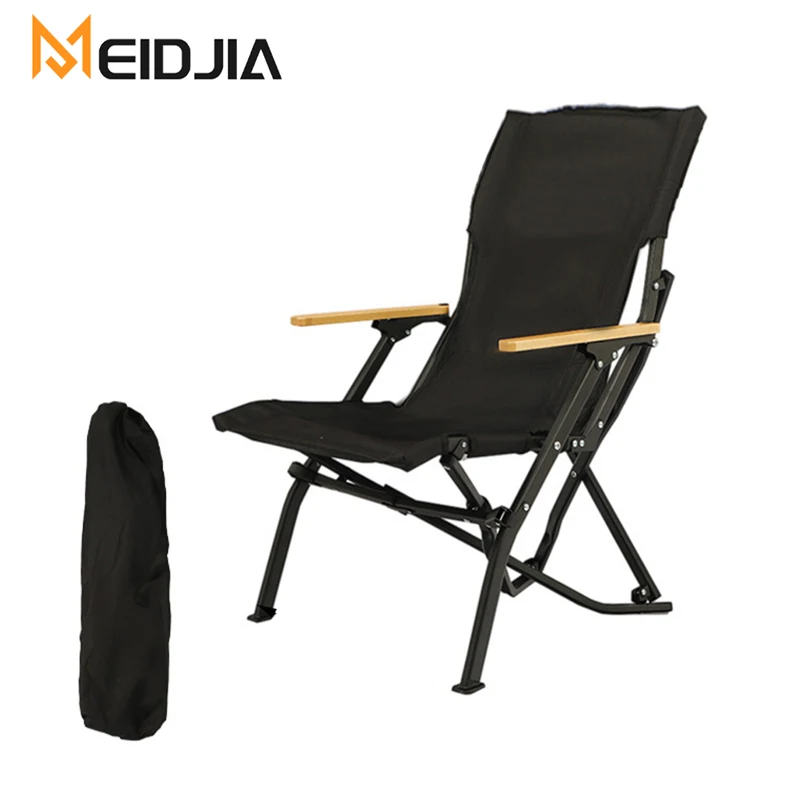 

MEIDJIA Outdoor Folding Chair Armchair Portable Camping Picnic Chair Aluminum Alloy Ultra-light Fishing Beach Lounge Chair