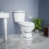 India Reserve  Elongated Bathroom Toilet WaterSense Dual Flush with Slow Close  Seat Two-Piece Grade Porcelain Scratch and Stain 2