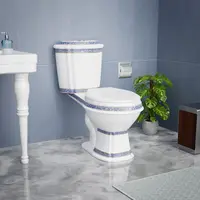 India Reserve  Elongated Bathroom Toilet WaterSense Dual Flush with Slow Close  Seat Two-Piece Grade Porcelain Scratch and Stain 2