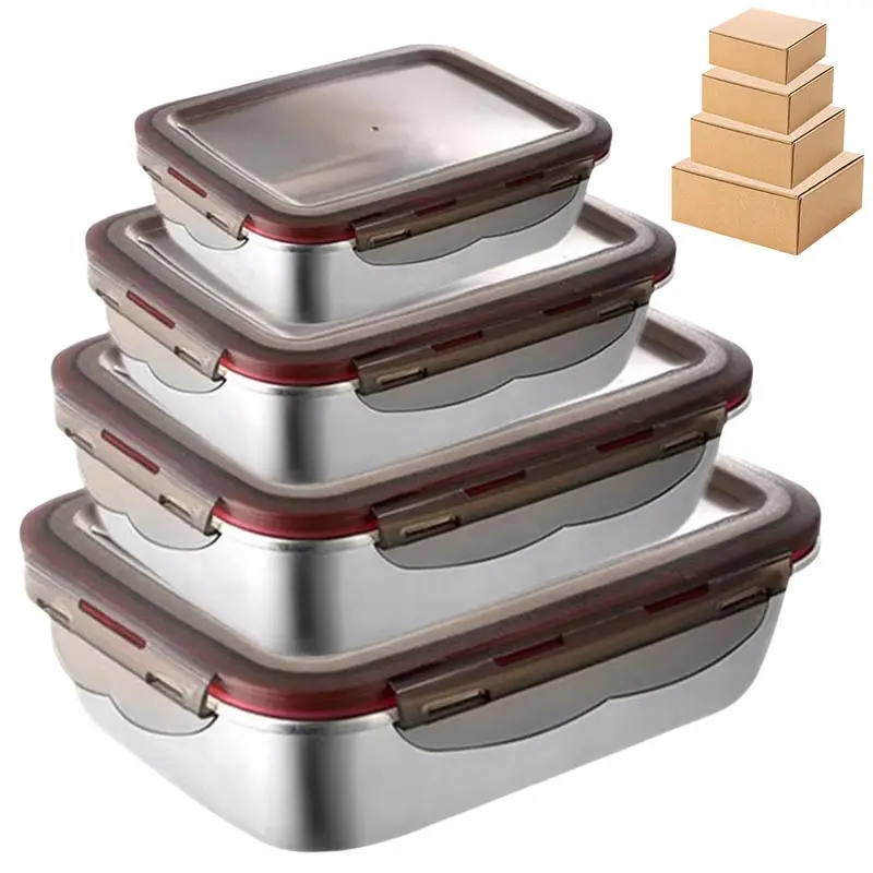 Premium Stainless Steel Leakproof Lunch Bento Box with Microwave Heating Capability