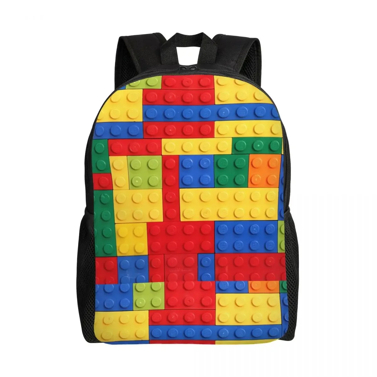 

Рюкзак для путешествий с красочными кирпичами для мужчин и женщин, школьный ранец для компьютера, студенческий рюкзак для колледжа