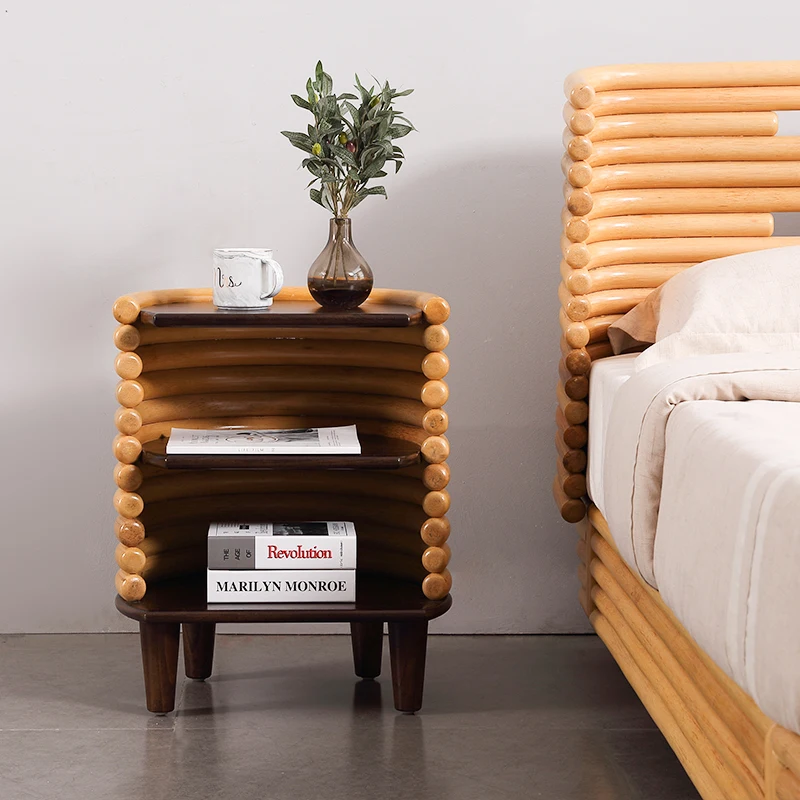 

Импортный деревенский Тиковый тумбочка из массива древесины агата ротанга из натурального ротанга 3-ярусный прикроватный столик для хранения