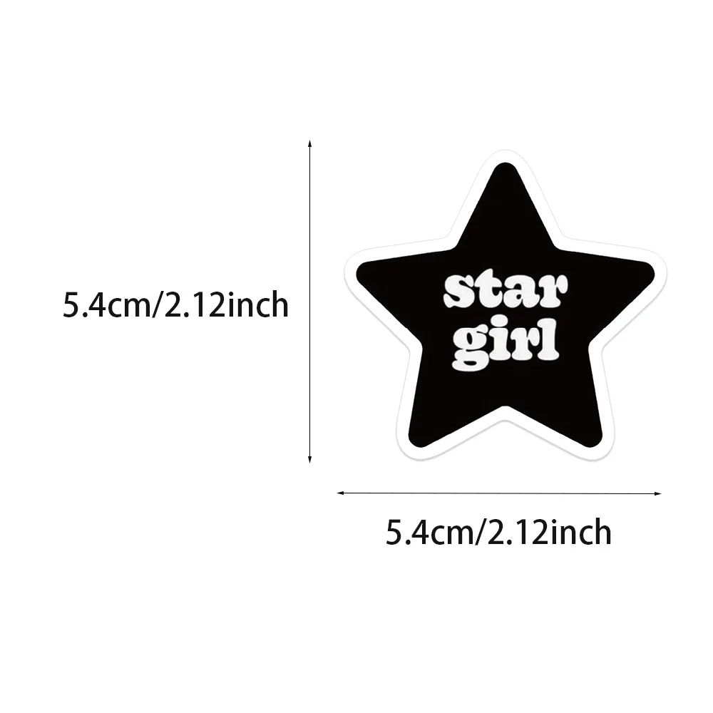 레트로 미학 90 년대 Y2K 록 스타 스티커, 다운타운 모던 걸 스티커, 노트북 기타 스케이트보드 비닐 자동차 데칼, 100 개