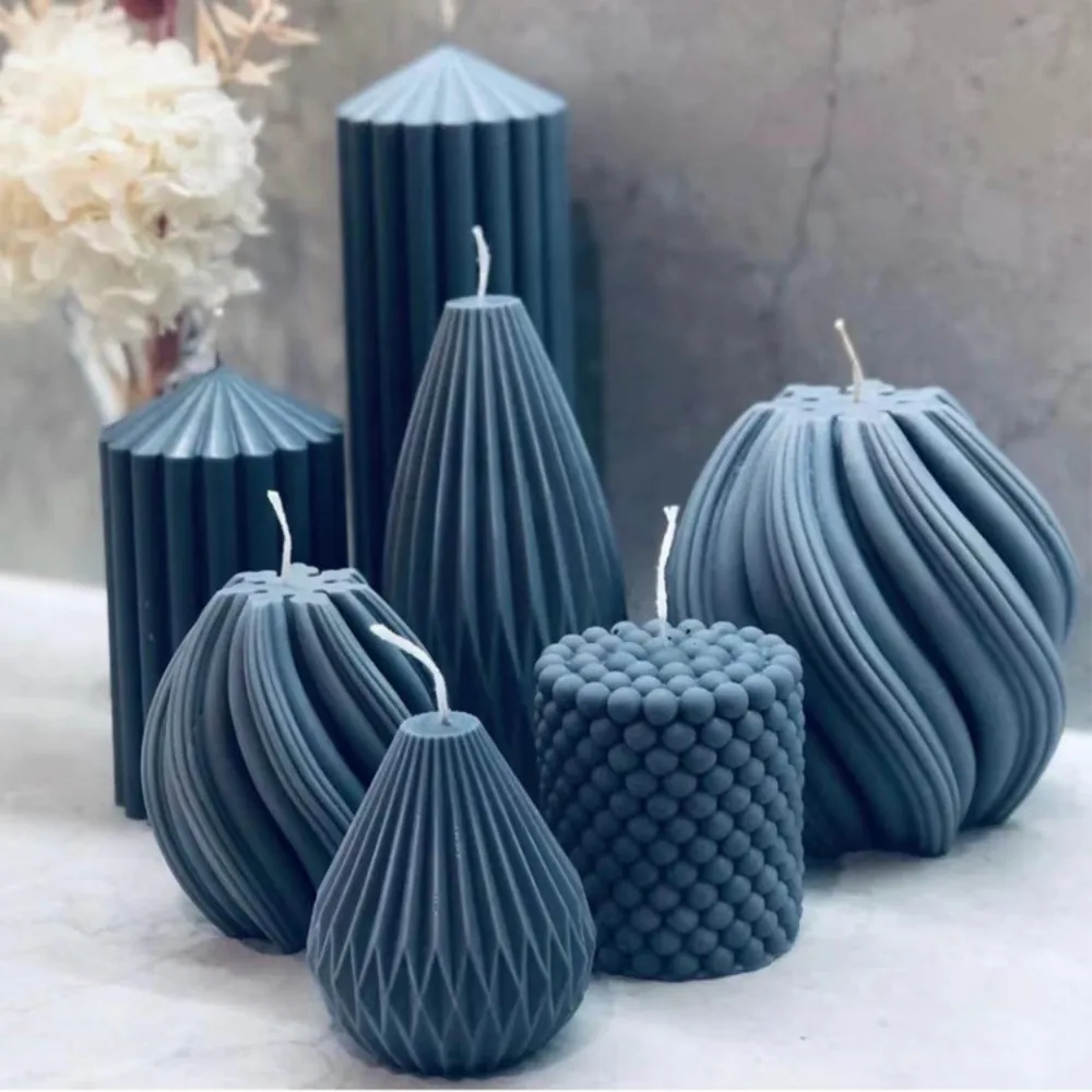 DIY Candle Silicone mold Making Mold Geometric mould 3D Shape Resin Epoxy for Handmade Soap Craft Mould Form Home Decoration silicone mold silicone candle mold aromatherapy candle mold silicone candle molds candle mold beeswax mold cylindrical candle mold