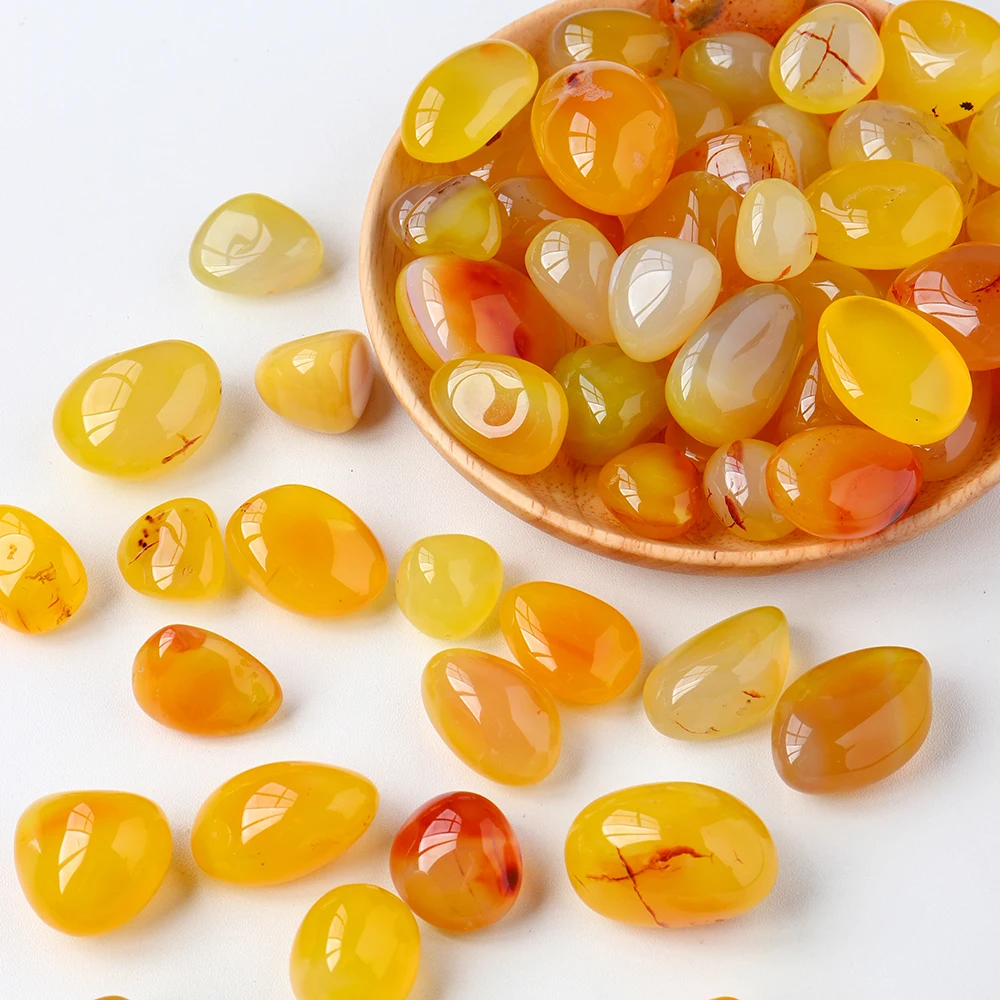 Carnelian Polished Rolling Stone Agate Tumble Gemstone 50G/Bag For Garden Aquarium Decoration