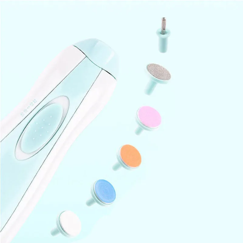 Electric Baby Nail Trimmer 6 Heads Baby Nail Clipper Manicure Scissors Care Tool Cutter for Newborn Accessories