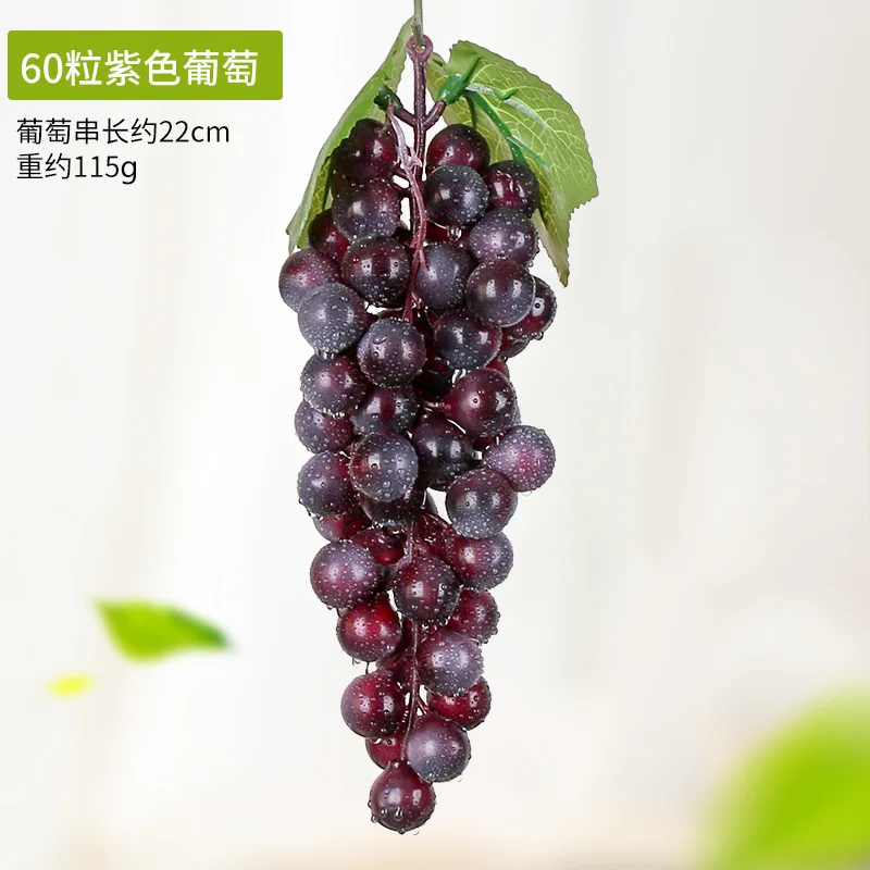 thumbnail image 1 of Uvas artificiales colgantes, frutas artificiales de plástico para bricolaje, decoración del hogar, jardín, suministros para fiestas de bodas y Navidad, 1 of 5