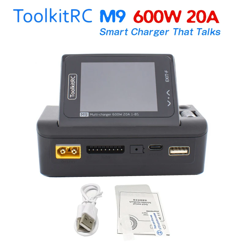 

Умное зарядное устройство ToolkitRC M9, 600 Вт, USB, с функцией быстрой зарядки