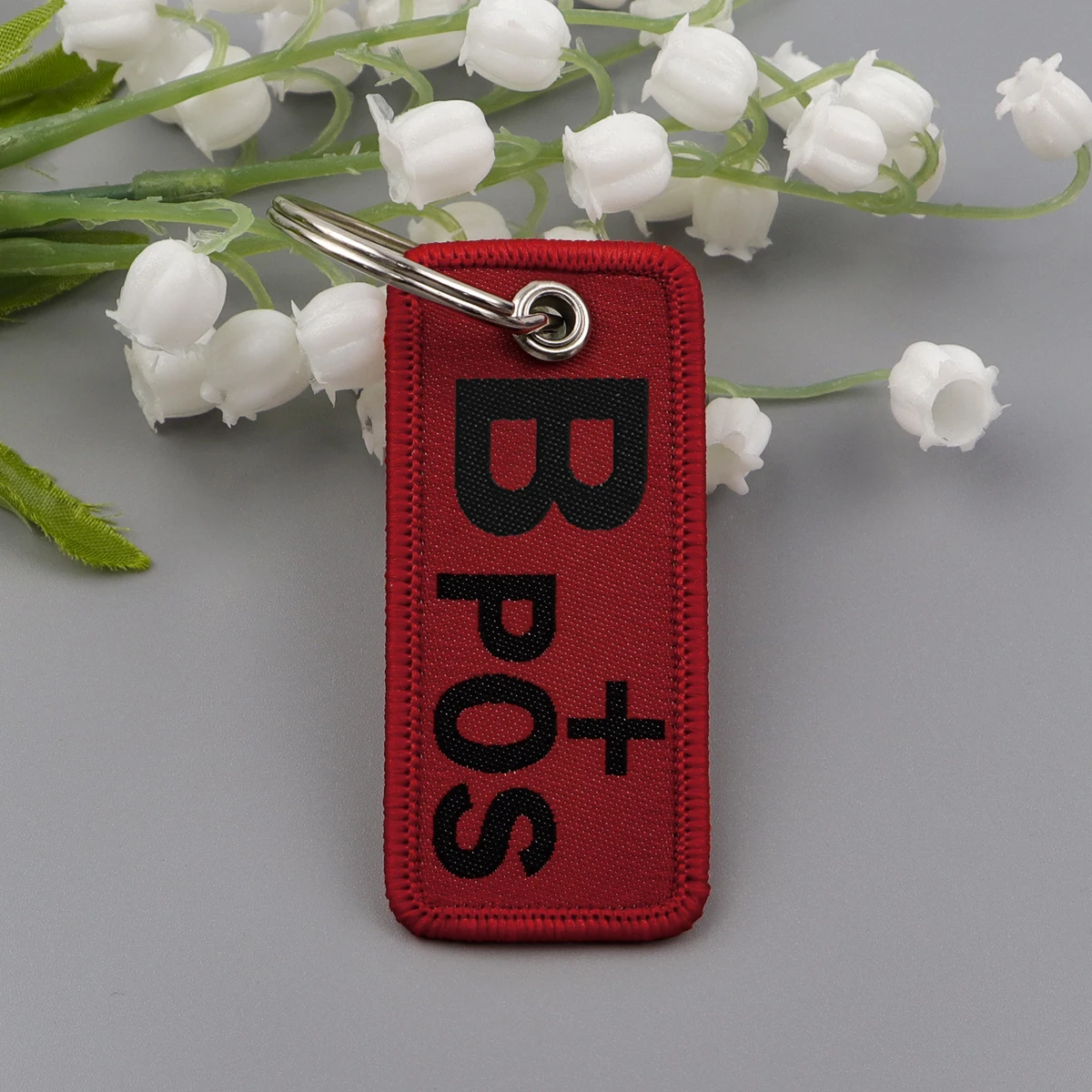 Red Quote Series Embroidered Keychain with Cool Letter Quotation - Stylish Keyring Accessory