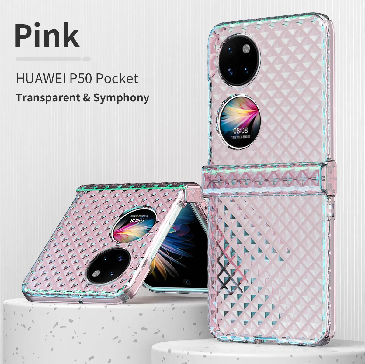 Huawei P50 Pocket Transparent Case Huawei P50 Pocket Case Luxury