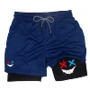 Men Running Shorts 2 In 1 Double-deck Sport Shorts Sportswear Gym Fitness Short Pants Training Jogging Bottom Men's Clothing 5