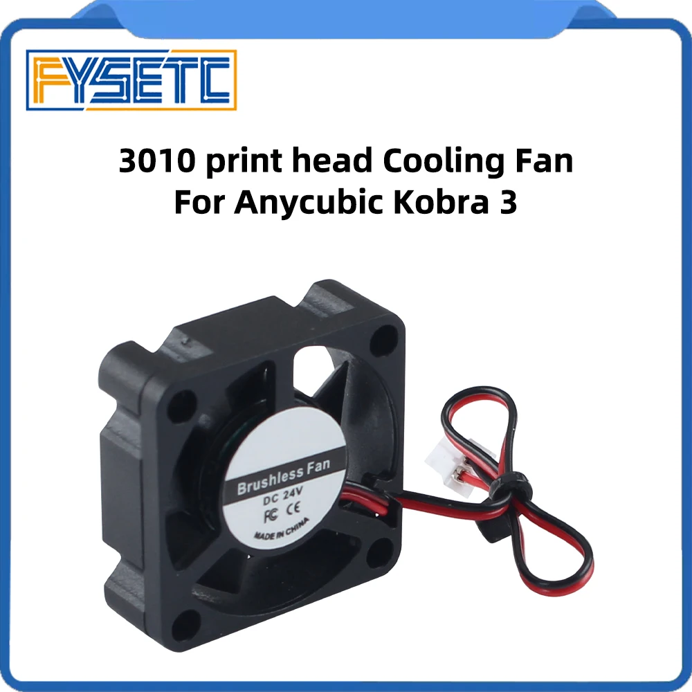 مروحة تبريد صامتة لرأس الطباعة لطابعة Anycubic Kobra 3 Combo 3010 ثلاثية الأبعاد، قطع غيار بديلة لطابعة Kobra 3