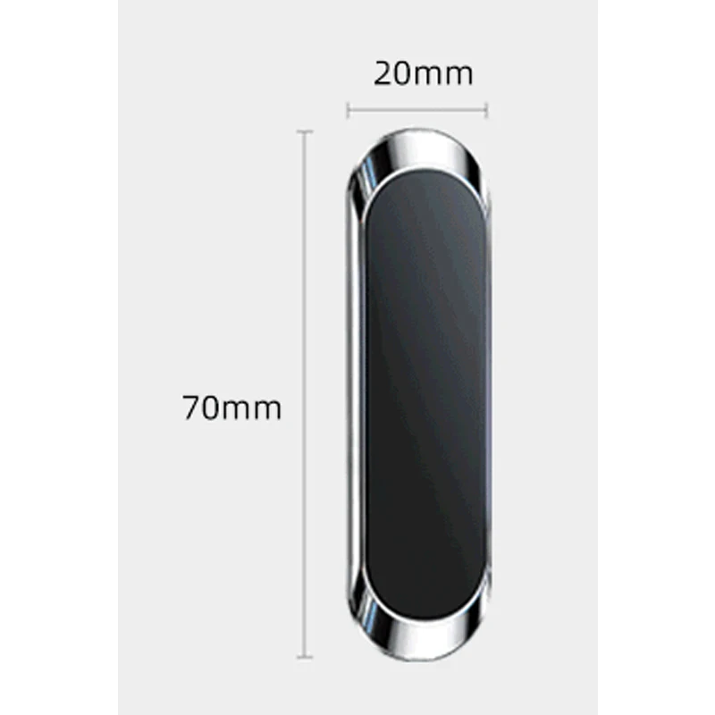 Supporto Magnetico Mini Per Telefono In Auto, Striscia Adesiva In Metallo, Nero
