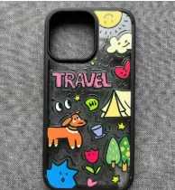 Puppy Graffiti Protective Phone Case – Stylish Back Cover