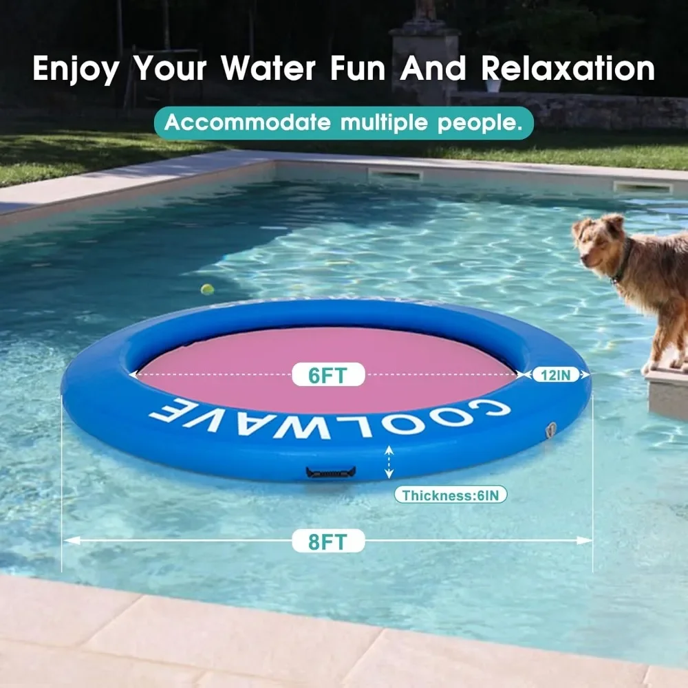 Inflatable Water Hammock, Round Floating Ring, Enjoyable Floating Hammocks, Portable Inflatable Raft for Family, Water Hammock 6