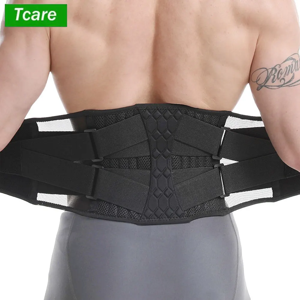 Adjustable Brace Back Sports Lumbar Anti-skid Breathable Waist Support Belt for Exercise Fiess Cycling Running_voghion.com