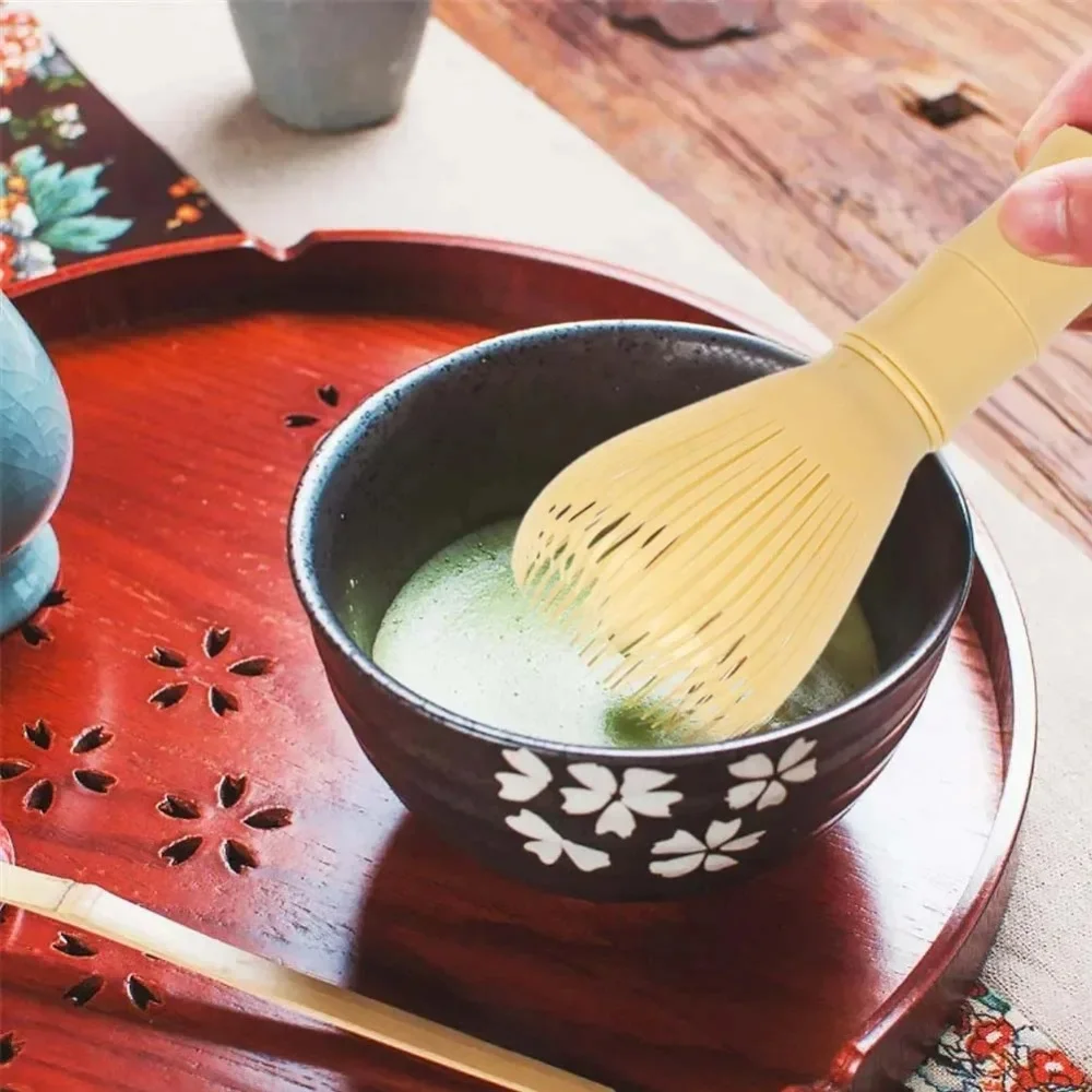 Reusable Traditional Matcha Whisk - Dishwasher Safe Green Tea Mixer & Stirrer Tool