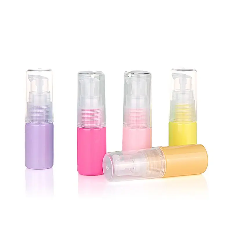 8개 10ml 마카롱 색상 리필 가능 빈 병 화장품 크림 펌프 용기 28ED