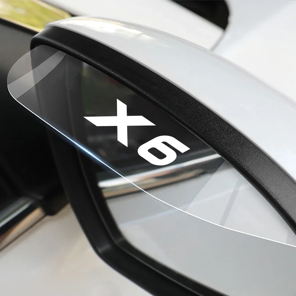 Transparent Car Rearview Mirror Rain Eyebrow For BMW X5 E70 E53 F15 G05 X6 G06 E71 F16 E72 2008- Car Tuning Accessories