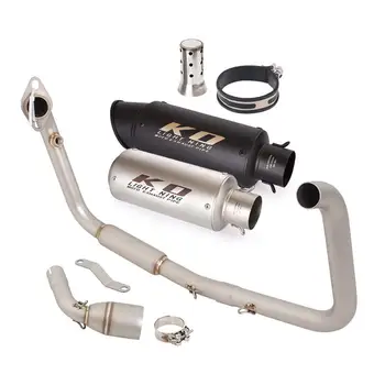 Full Exhaust System For Benelli TNT 125 2017-2023 Muffler Tips Header Mid Link Pipe Stainless Steel Removable DB Killer 51mm