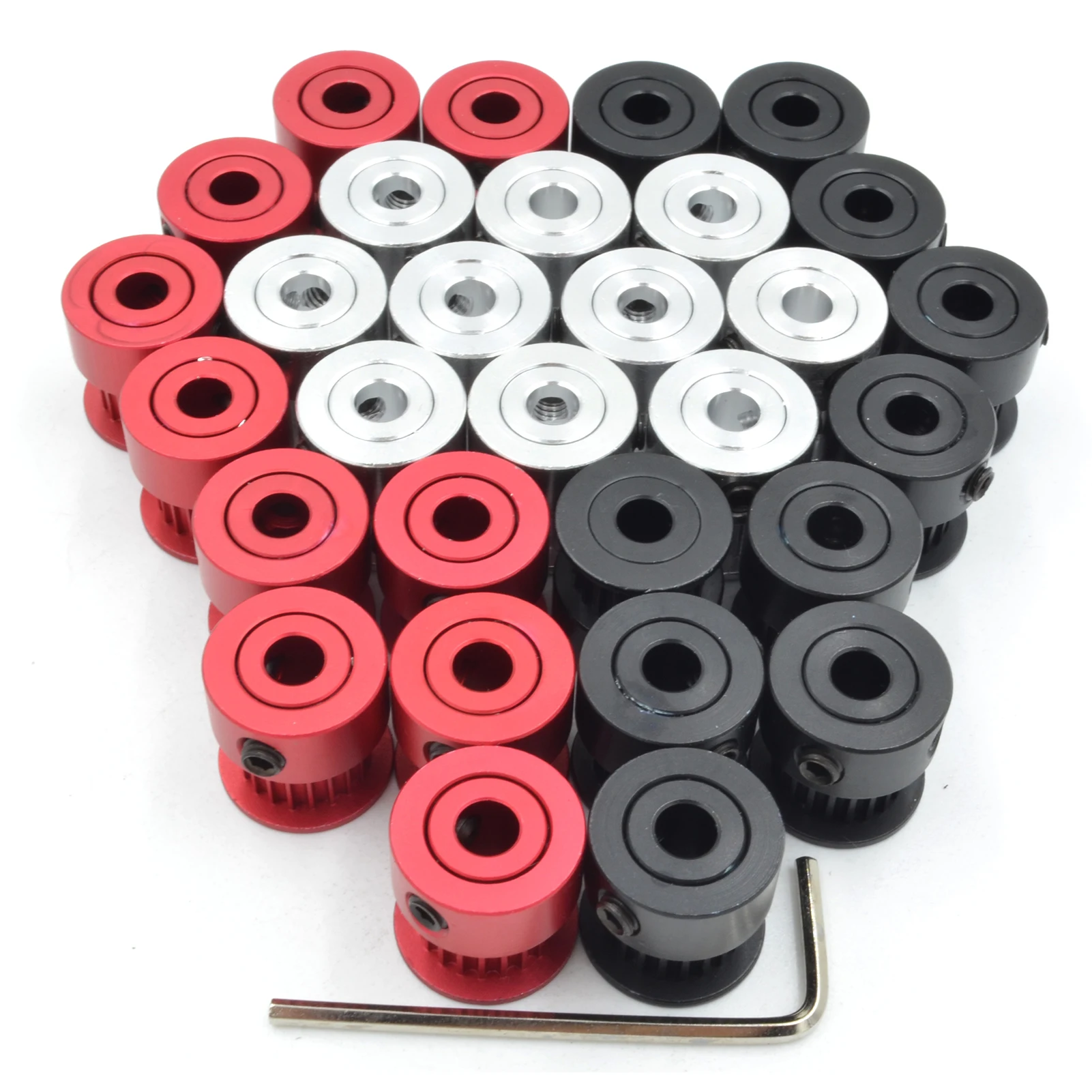 20 Teeth 2GT Timing Pulley Bore 4/5/6/6.35/8mm for 2MGT GT2 Synchronous belt width 6/10/15mm small backlash 20Teeth 20T POWGE GT timing pulley