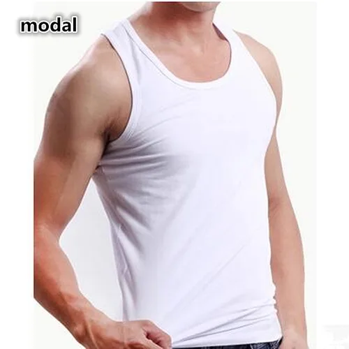 2023 모달 빅 사이즈 남성 의류 탱크 탑, L-6XL 싱글렛, 민소매 피트니스 조끼, 보디 빌딩 통기성 티셔츠, 여름 3