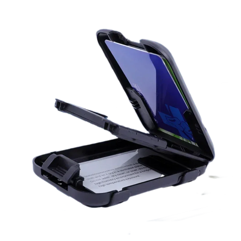 Cartera portátil con bloque RFID, billetera minimalista para