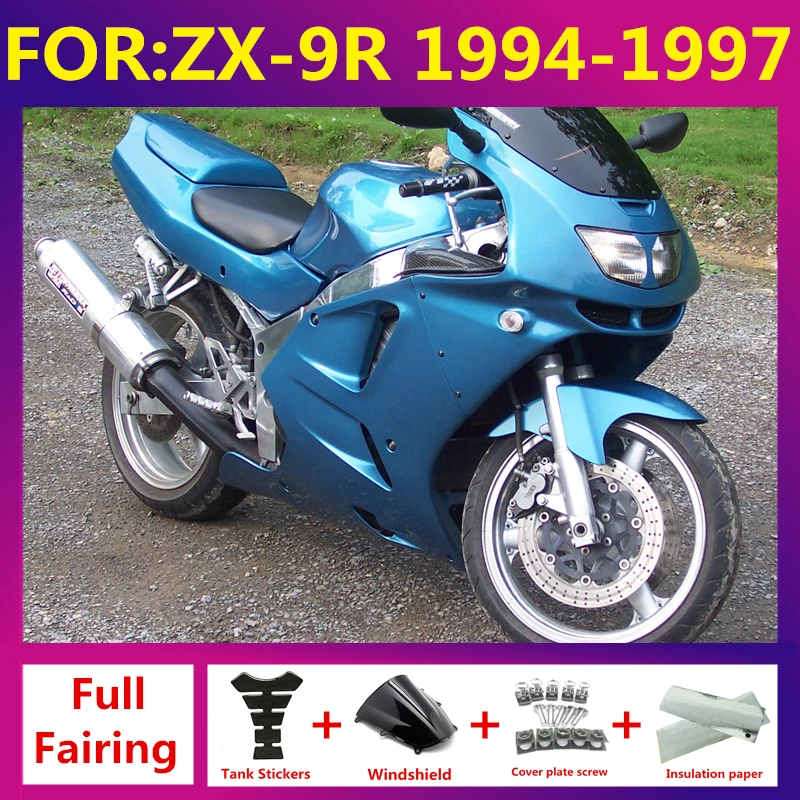 

fairings Kit fit For KAWASAKI NINJA ZX 9R 9 R ZX9R 94 95 96 97 ZX-9r 1994 1995 1996 1997 full Fairing set blue