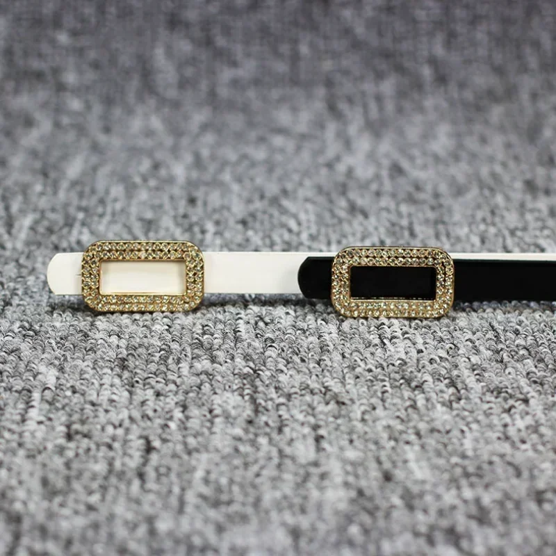 1.2cm Super Thin PU Belts for Girls Summer Lightweight Convenient Belt Children Student Fashionable Belts