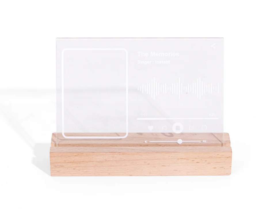Acrylic LED Light Photo Frame with 3-Inch Display