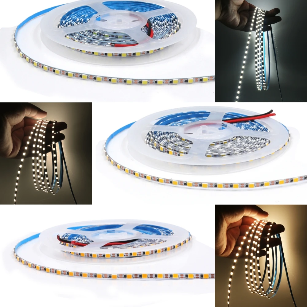 Ultra Thin 3MM Flexible LED Tape Strip Lights 5V Narrow 2835 120LEDs/M Ribbon Rope Lamp  Cool Natural Warm White