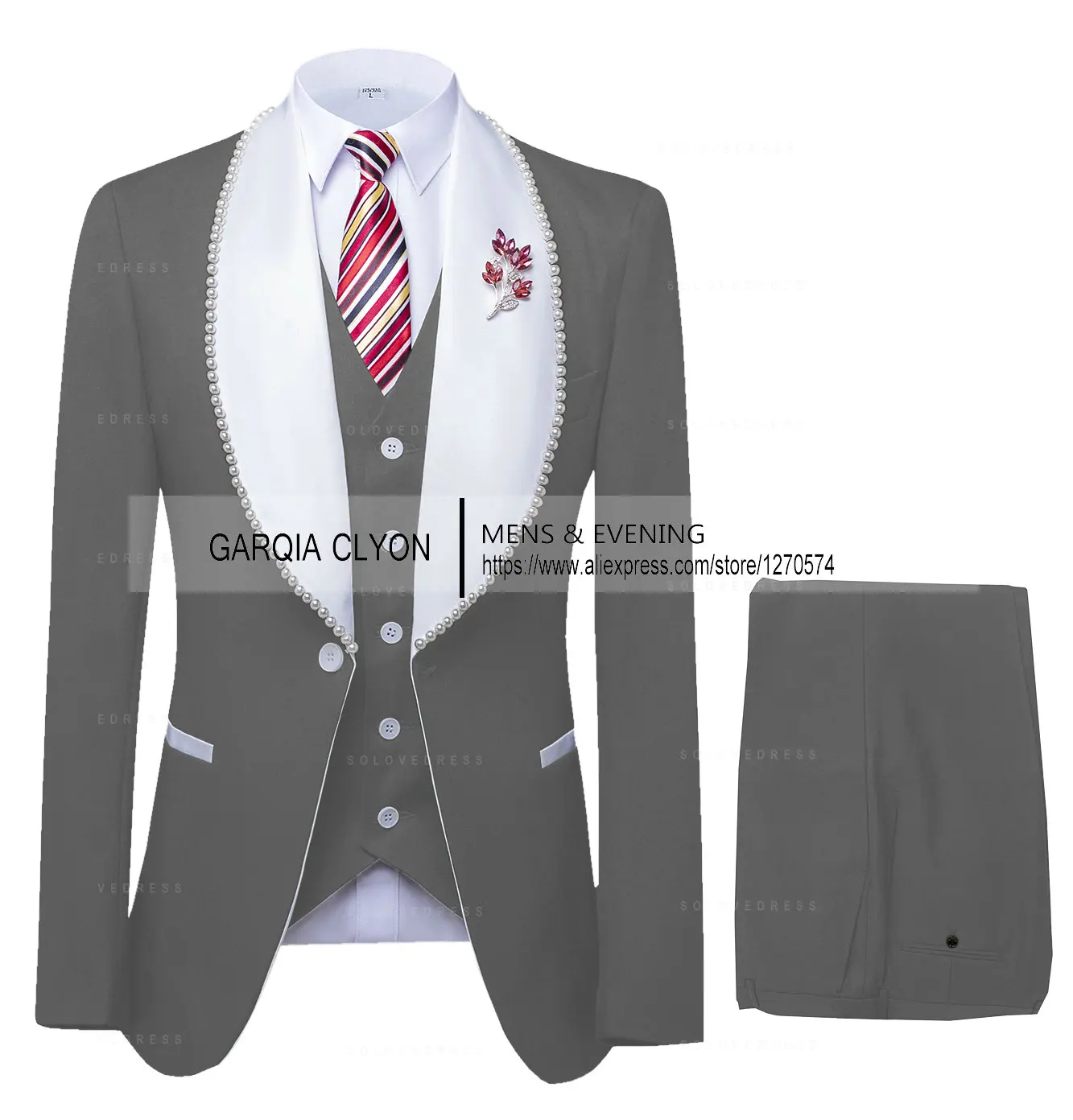 

Casual Suits For Men Slim Fit Daily Jacket Vest Pants 3 Pieces Business Blazer Prom Tuxedo Hombres 2024 Trajes De Boda Para