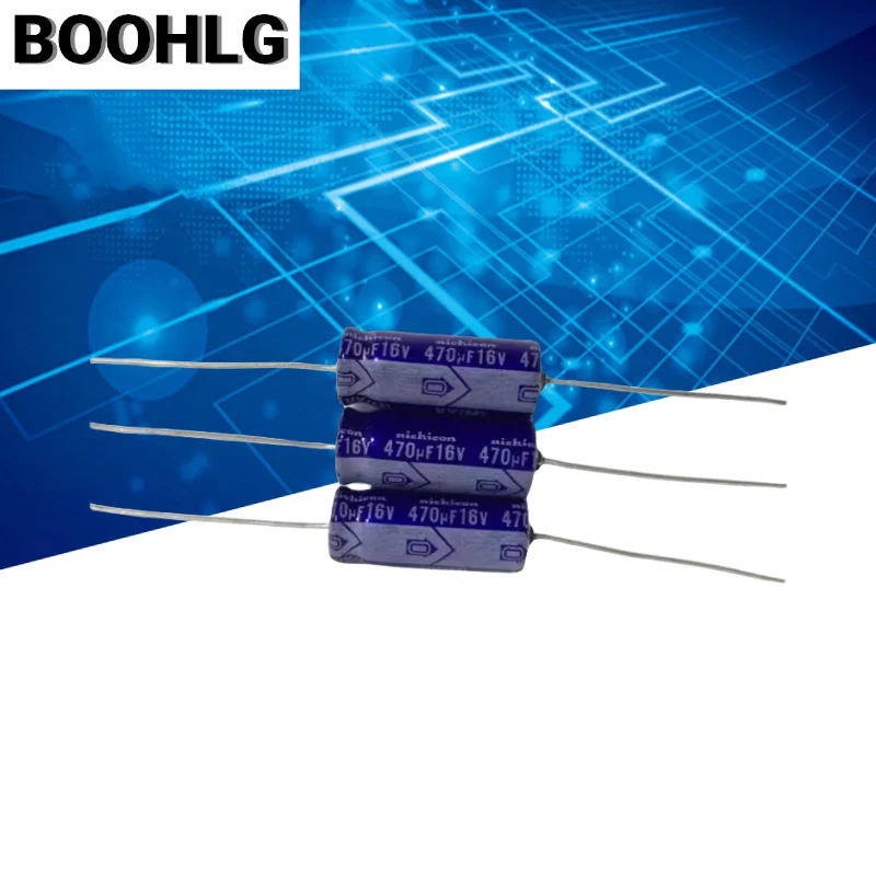 

10 шт. 10 шт. Оригинальный горизонтальный осевой поляризационный алюминиевый электролитический конденсатор Nikon 16 В 470 мкФ 8x20 мм